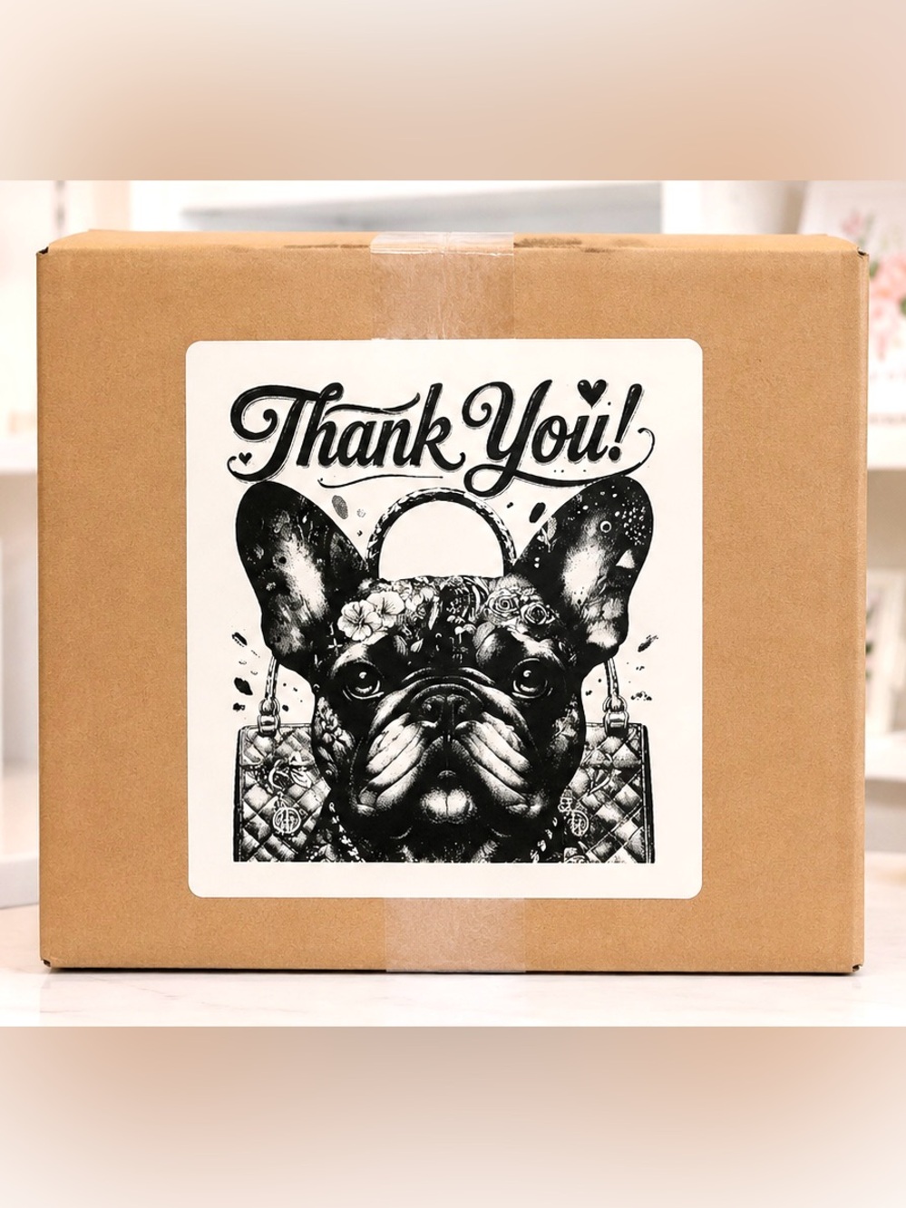 French Bulldog Thank You Stickers-100ct.